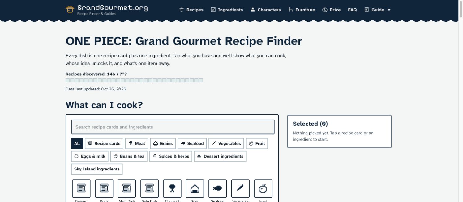 GrandGourmet.org screenshot