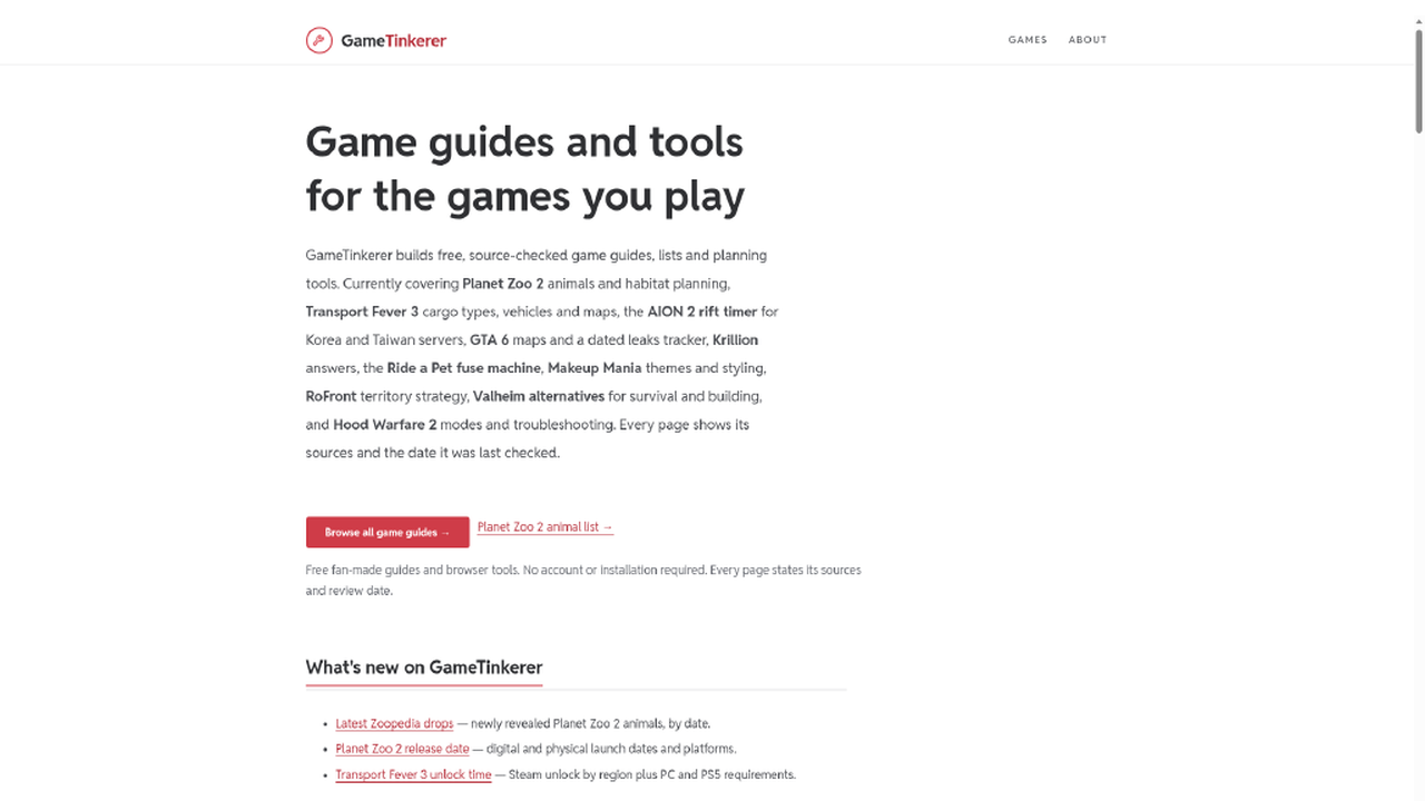 GameTinkerer screenshot