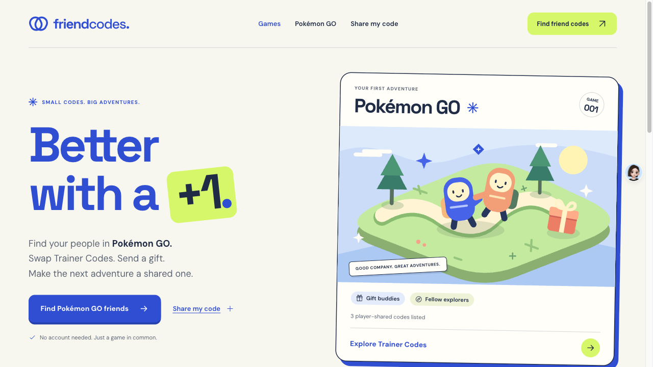 Friend Codes screenshot