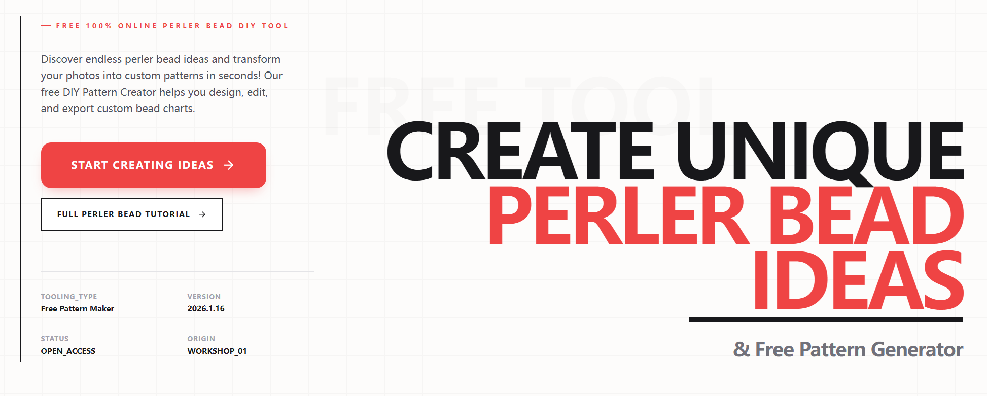 Perler Bead Pattern Generator screenshot