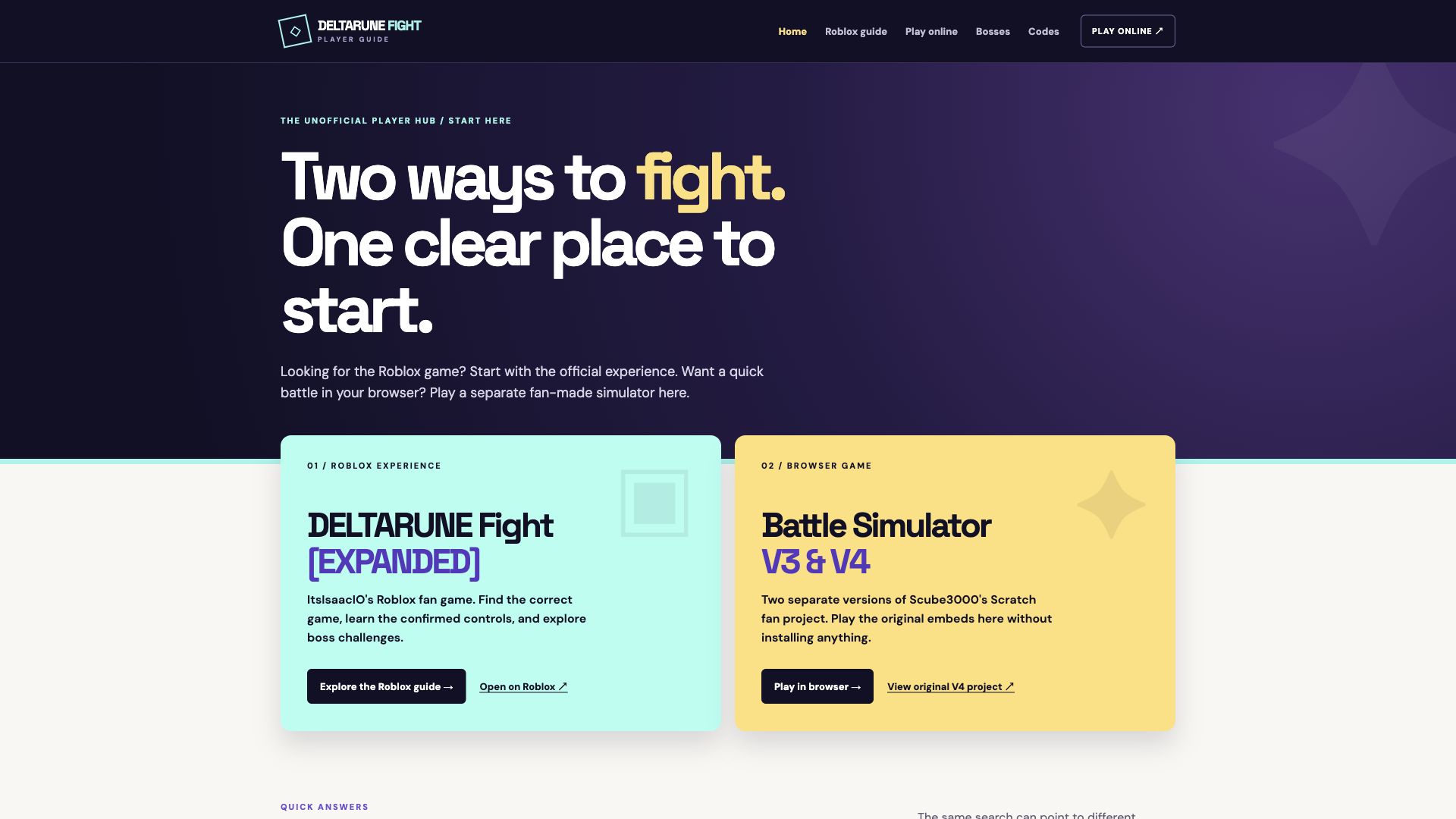 DELTARUNE Fight Fan Guide screenshot
