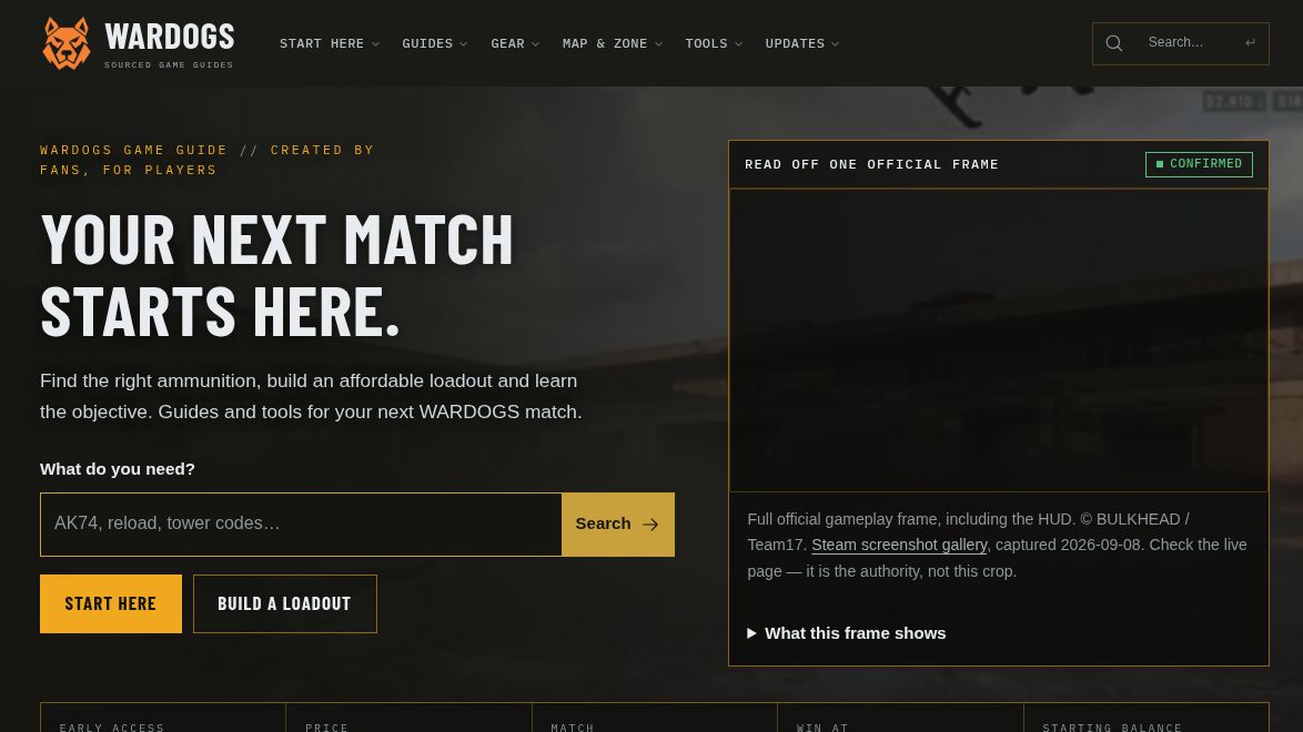 WARDOGS Fieldguide screenshot