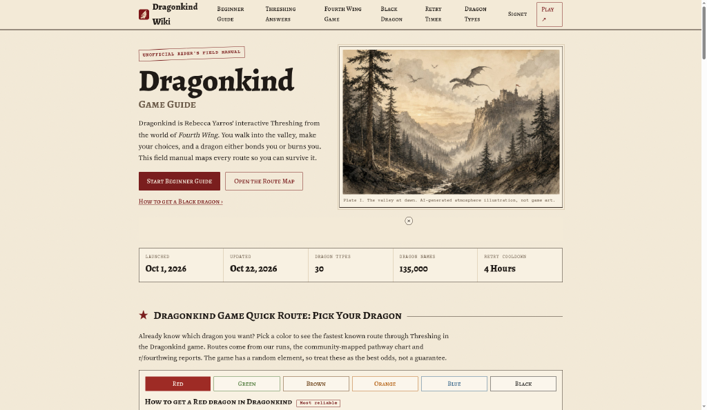 Dragonkind Game Wiki screenshot